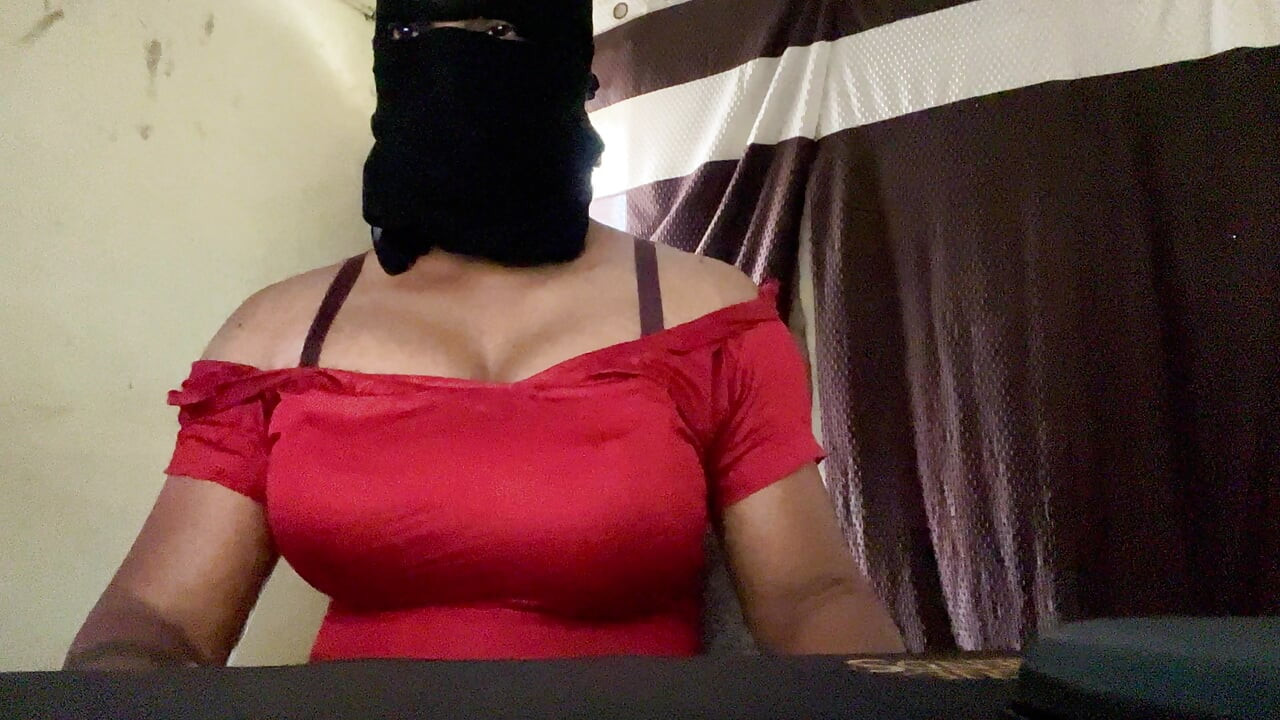 big boobs crossdresser teasing in red suit salwar