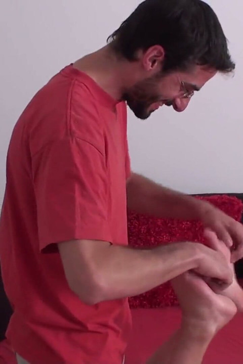 Tickling on the bed