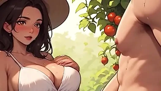 Waifu garden lady pov - ngentot di balik celana dalam & bangku - close-up (cuplikan)