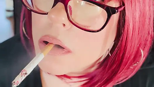 Miss Tina Snua Loves To Dangle Her Cigarette! Smoking Smoker Glasses