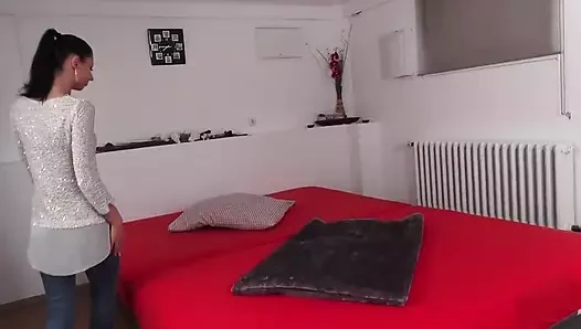 Amateur and sensual whore masturbates her eager pussy