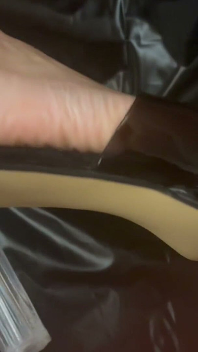 Clear Mules and Transparent Latex Stockings | Clip 1