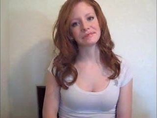 Sweet Redhead Woman talks about Masturbation