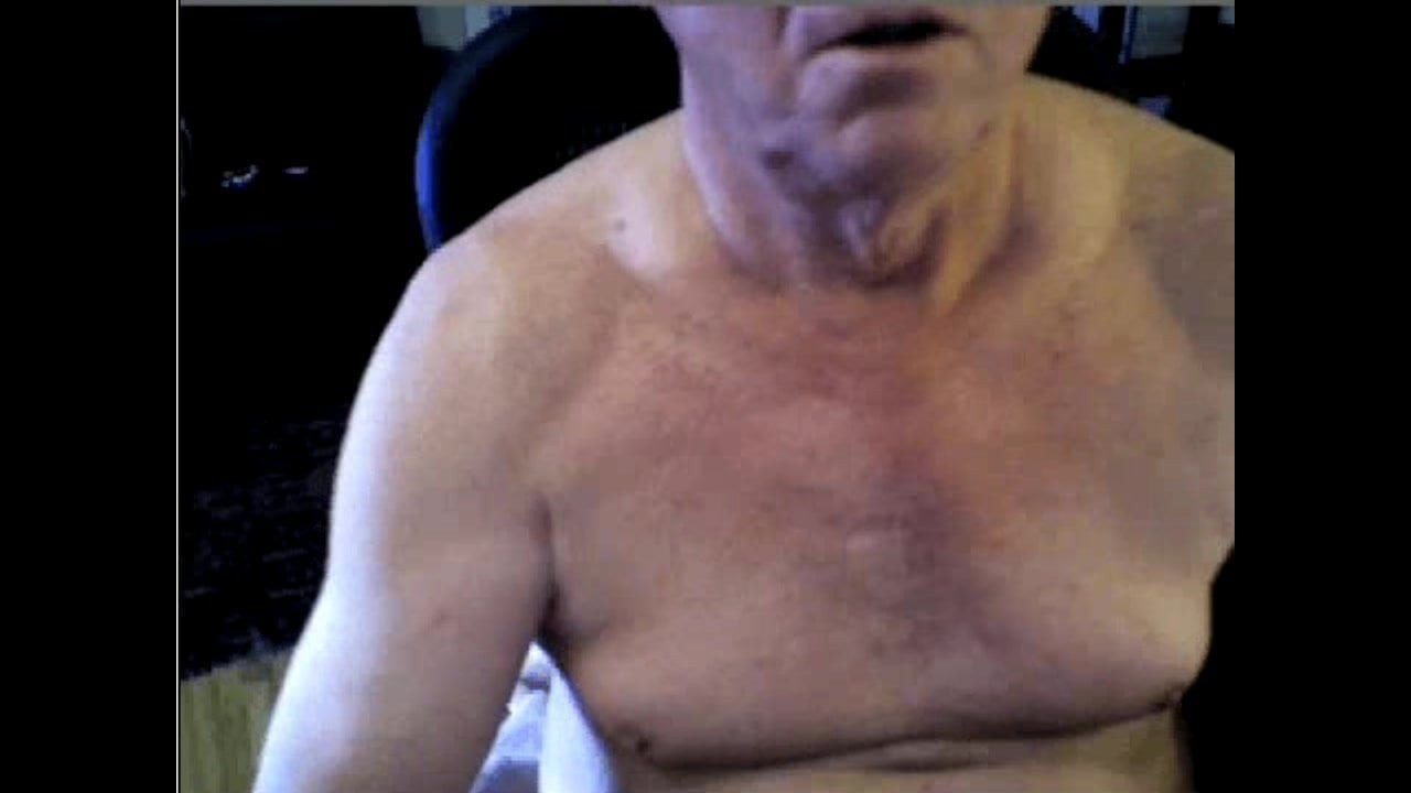 grandpa cum on webcam