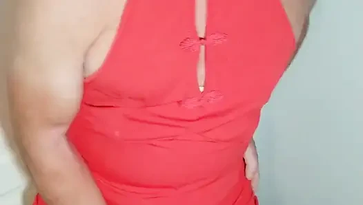 Little Red Dress, Cumming Everywhere