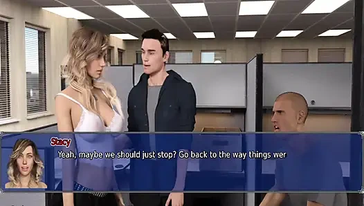 Ofis karısı #22 - Stacy Zack'i azdırıyor ve daha sonra Simon Stacy'nin amıyla oynuyor
