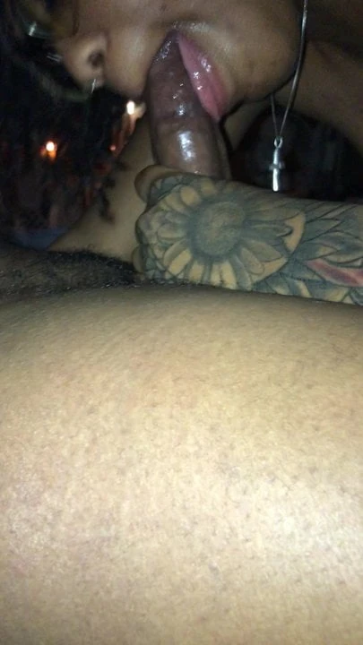 Black goth chick fucking and sucking