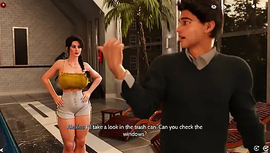 Alyssia ile gece geç saatlerde temizleme özel havuz başı sekse yol açıyor (3 boyutlu oyun)