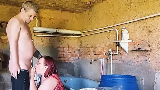 I fucked a village whore right in the barn where she was doing laundry