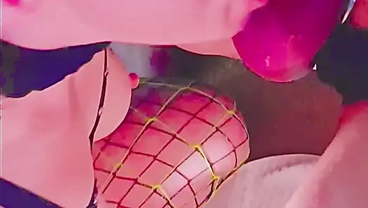 A Nighthore with 2 Phat Lips and thick Cum Stringers