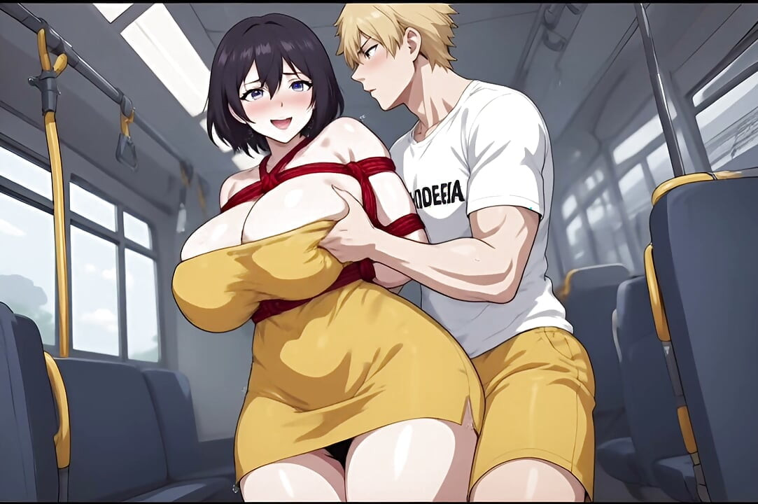 Sexy Short Haired Wife, Hentai Uncensored, Tied, Shibari, Bus, Anal Sex, Masturbation, BDSM