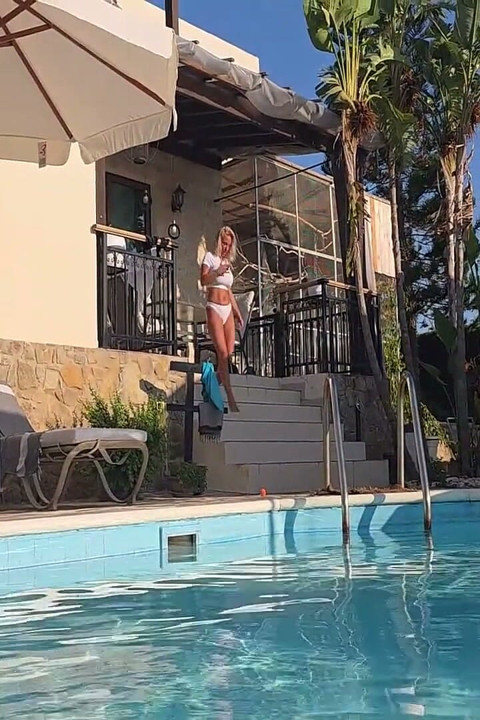 Stranger in My Pool and Soon Inside My Pussy