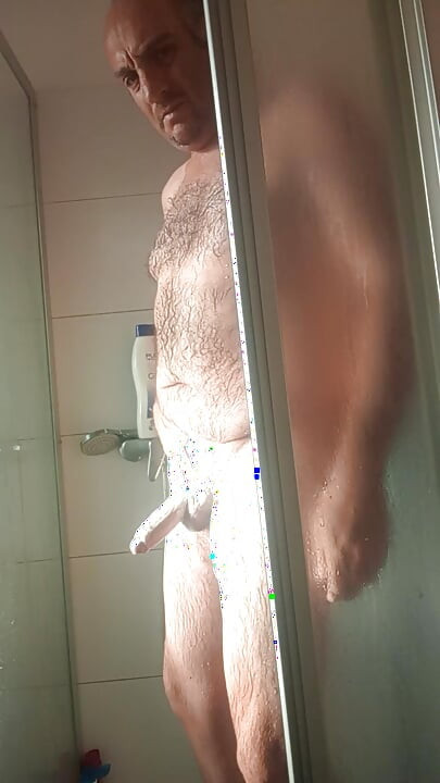 Taking a shower
