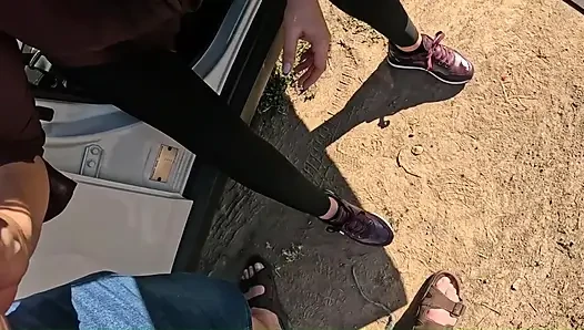 2-stündige riskante blowjob & fick-zusammenstellung im freien - wild und ungeschnittenes vergnügen