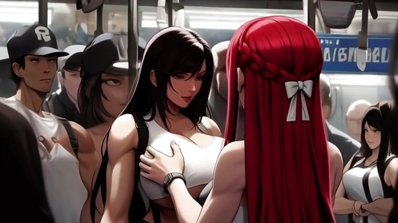 Tifa's Incredible Tits Get Noticed On The Midgar Train