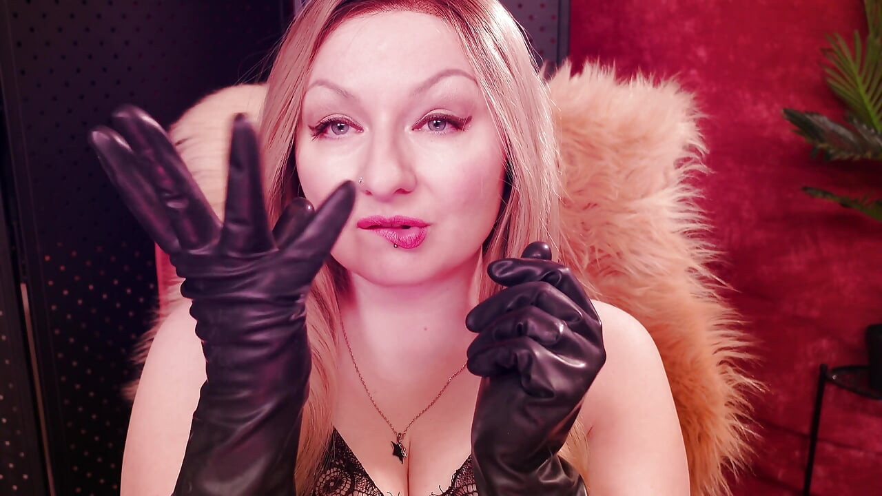 Asmr: Black Work Gloves. Arya Grander