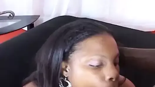 Thicc black babe gets pounded from behind