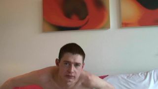 uncut twink comes on couch