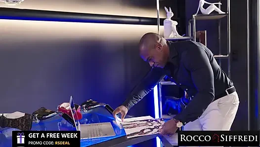 ROCCO SIFFREDI - Hottie Eveline Dellai Creamed After Hardcore Interracial Anal Session