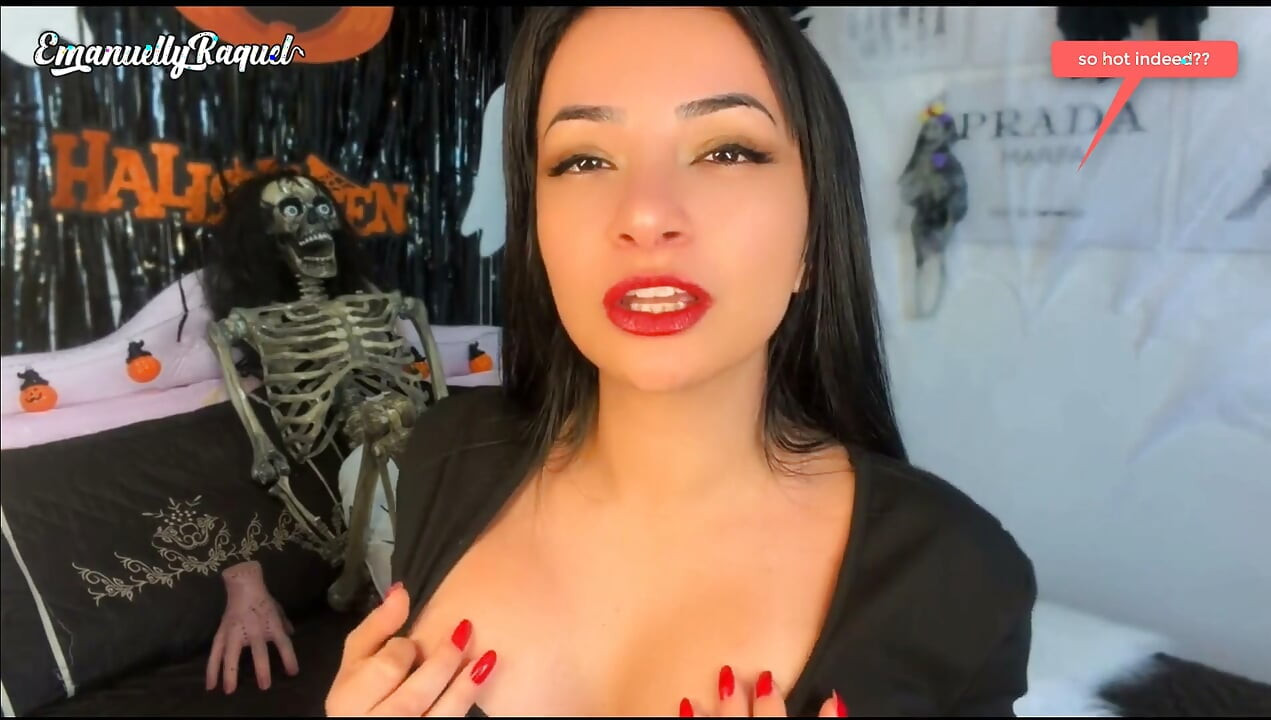 Halloween Morticia Addams Emanuelly Raquel JOI and POV Sex
