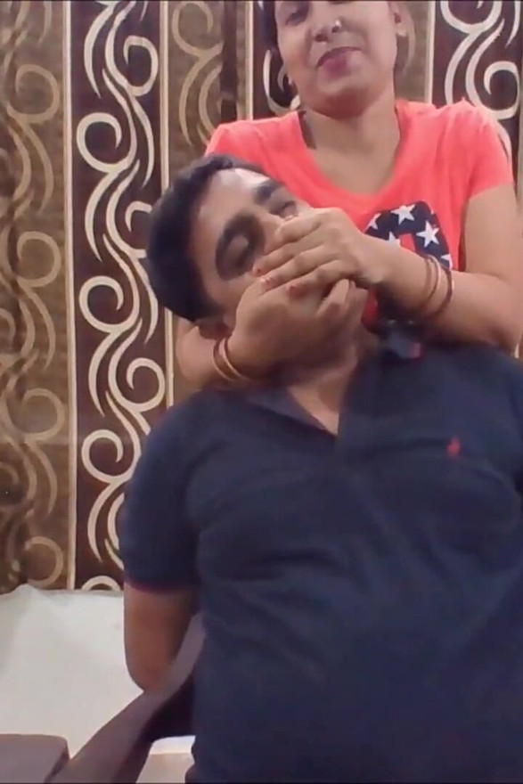 Lazy Husband Punished with Gagging