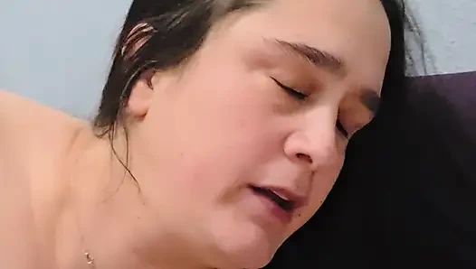 My sister-in-law gives me a blowjob and swallows the milk