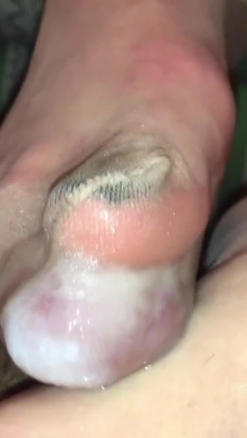 Jaw-dropping moment from "Tan nylons footjob with cock trapped inside"