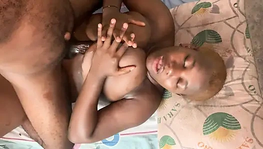 busy lagos baddie gets boob fuck and pussy stretched by hoodlum in an uncompleted building