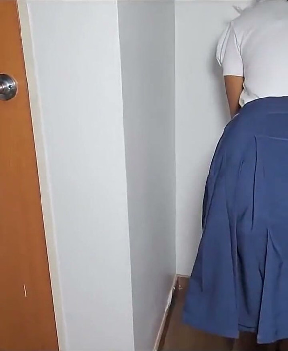 Stepdaughter Cleans My Room and Ends up Getting Fucked with My Cock Stuck in Her Tight Pussy