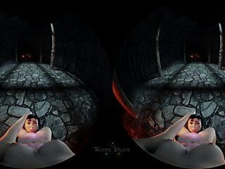 Lara Croft comendo sua buceta vr pov