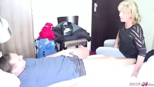 GERMAN YOUNG BOY SEDUCE MILF TO GET HIS FIRST FUCK