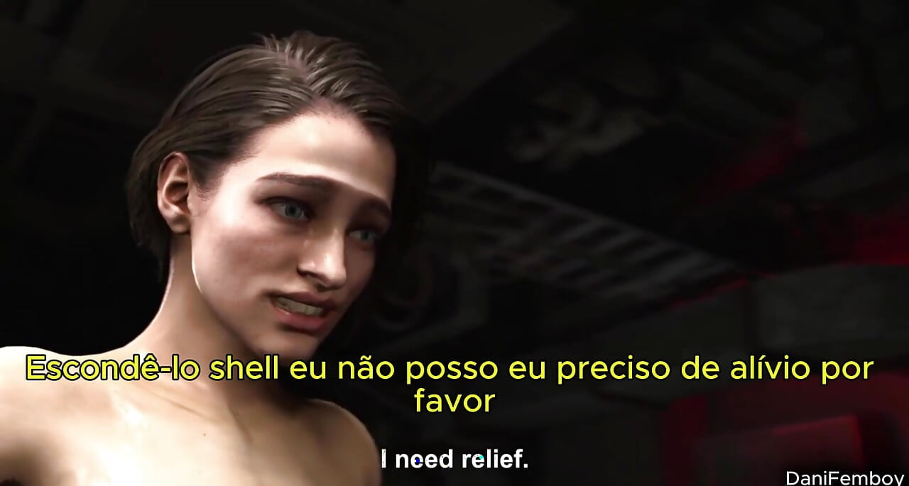 Resident Evil 2 Busty Shemale with Giant Cock Fucks Girl