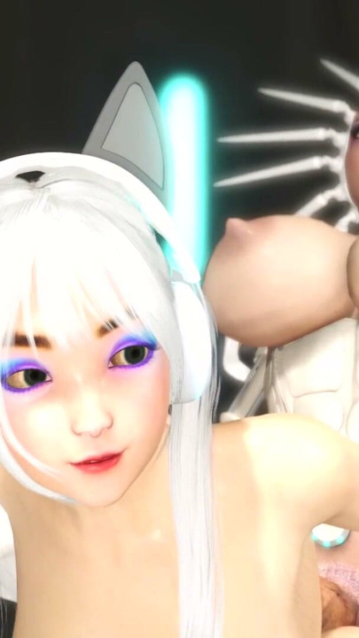 Super hot gamer girl gets hard anal fuck with a sexy futanari in the sci-fi prison | Clip 2