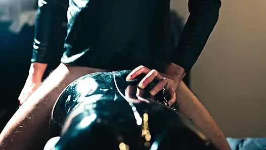 First He Fucks Me with a Dildo, Then He Penetrates Me with His Cock and Cums Profusely on My Suit