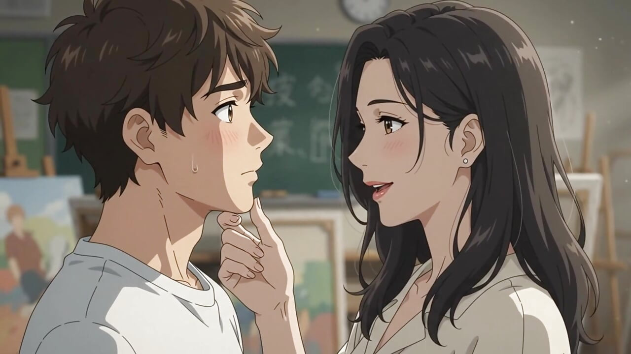 العارضة التي سرقت قلب الفنان