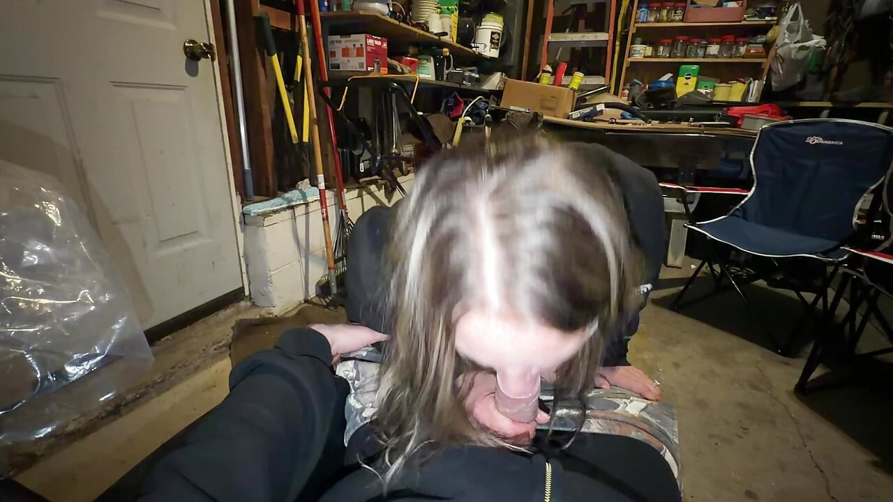 Sneaky Garage Sex, Peeing and Amazing Orgasm