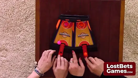 A thrilling Strip Basketball Flippies game of stash the balls