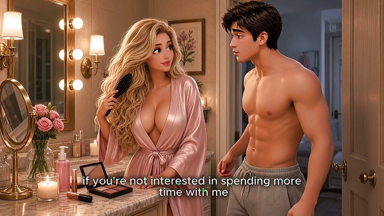 Hot Blonde Stepmom fucks with young guy in the shower