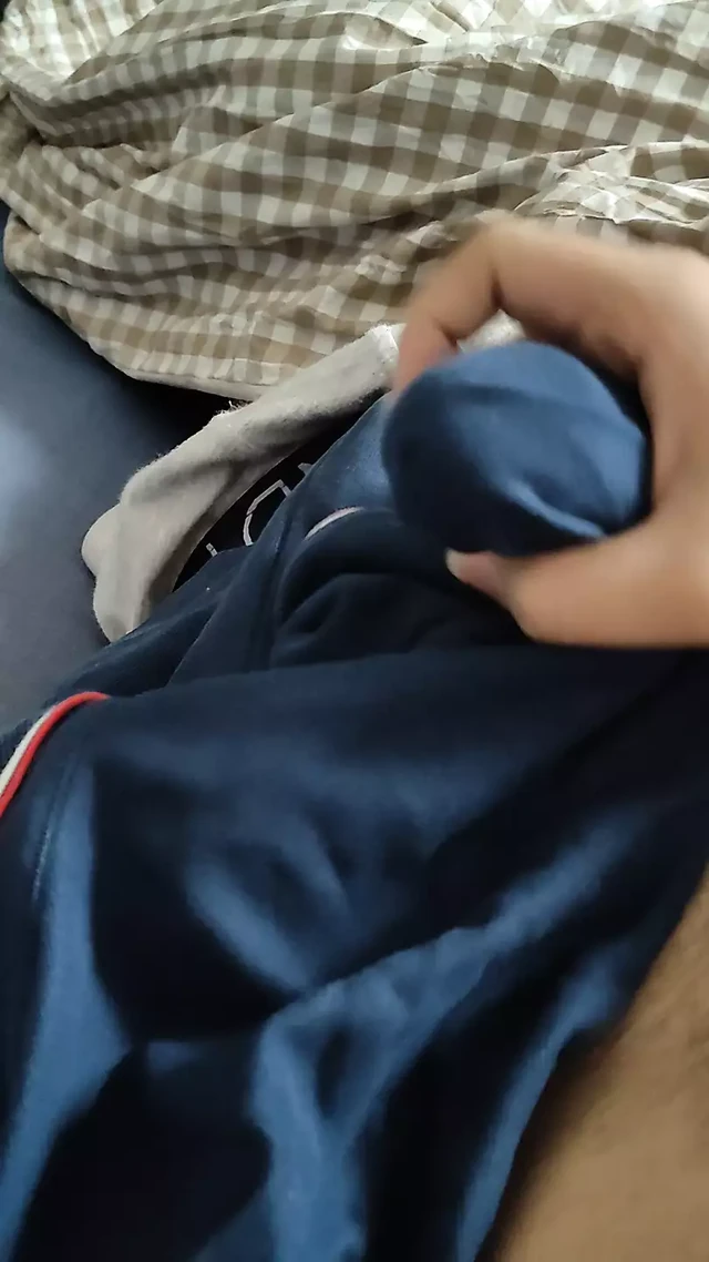 Beautiful colleague's overalls clothes ejaculate