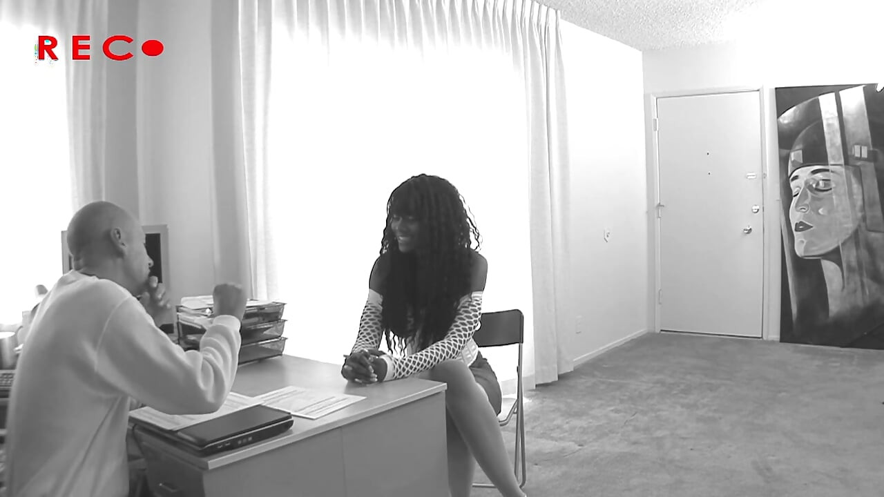 Beautiful black panther with big natural tits gets banged hard with an old man's cock