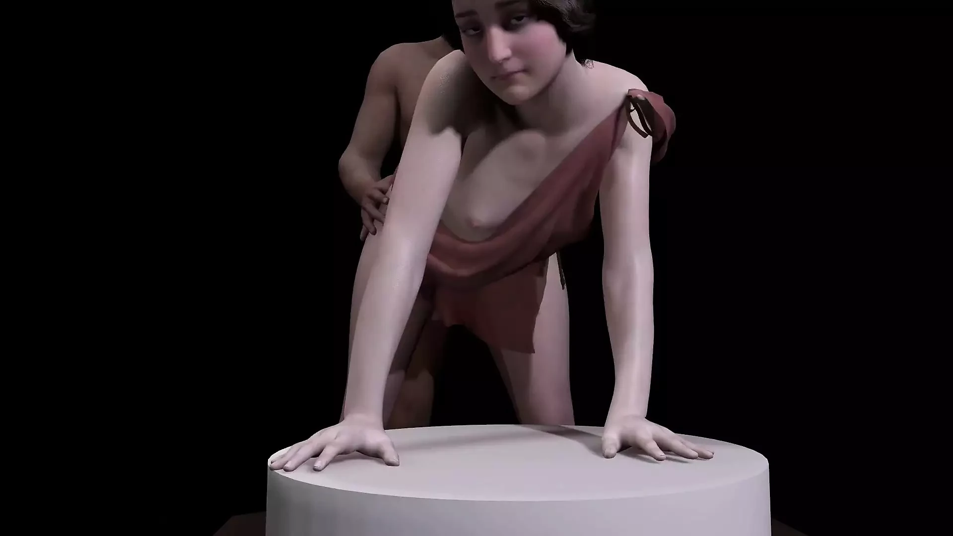 Grkinja stoji od pozadi - 3 d porno