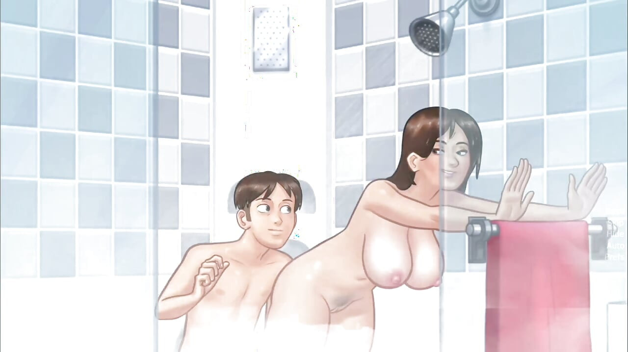 Anon sucks Debbie's asshole in shower - summertime saga gameplay part 2