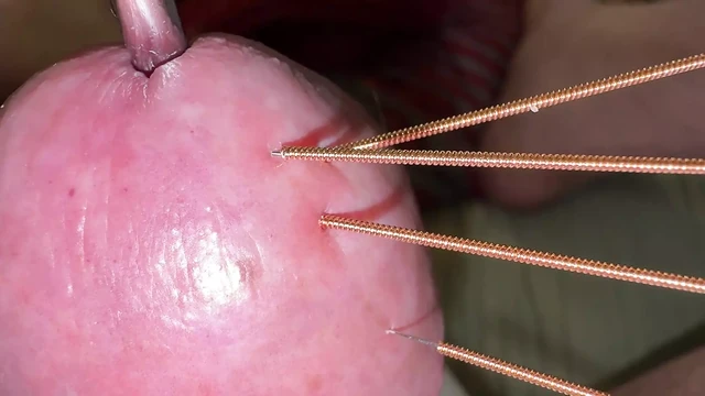 Extreme glans - torture, 2 times cumshot!