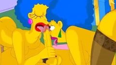 Homer neukt Patty en Selma