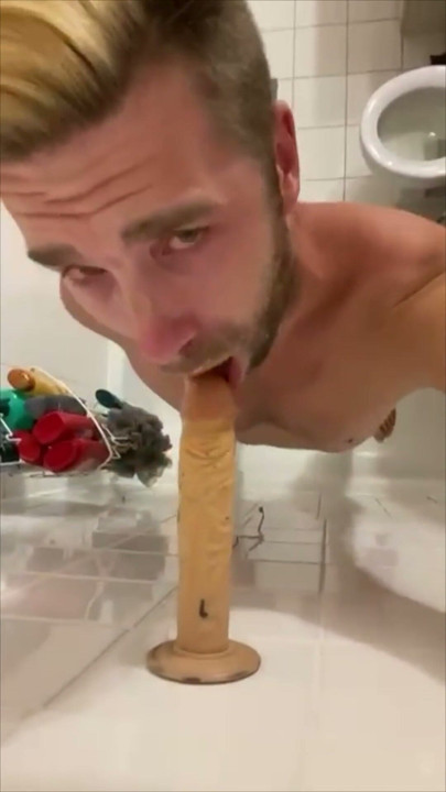 Fag Deepthroat Slimy Dildo | Clip 3