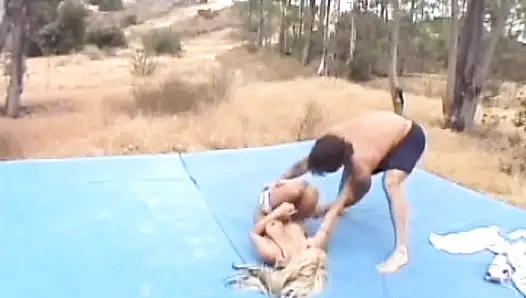 Perfect French babe fucked outdoors