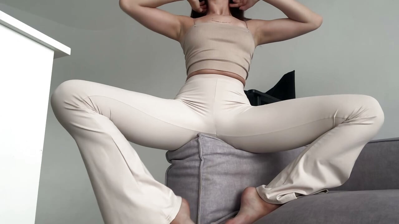 Cameltoe con leggings ajustados que se estiran