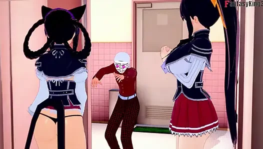 Aku hampir saja ngentot sama guruku rossweisse tapi berujung dientot sama kuroka - dxd ntr madness