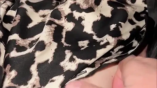 I Touched My Girlfriend's Breasts, Caressed Her Nipples, She Jerked off My Cock and I Finished Her Right Now on Her Tits