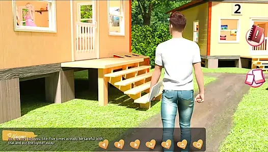 Ateşli kızlara yardım ediyor #2: Johannes giyinirken Bella'nın göğüslerini gördü